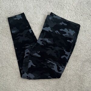 Terra & Sky Charcoal and Light Gray Camouflage Leggings